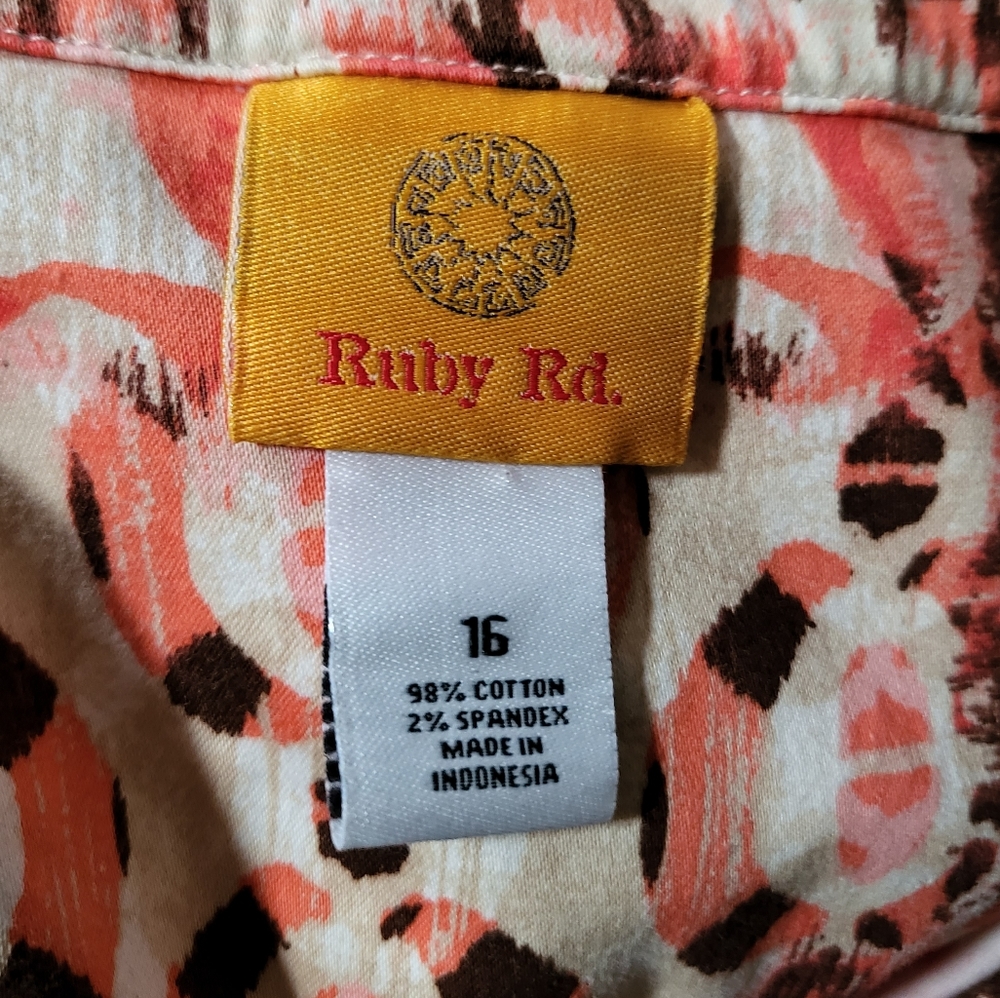 Ruby Road Orange, Brown Full Zipper, Toggle Neck … - image 7